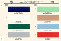 1956 Ford Car Colors