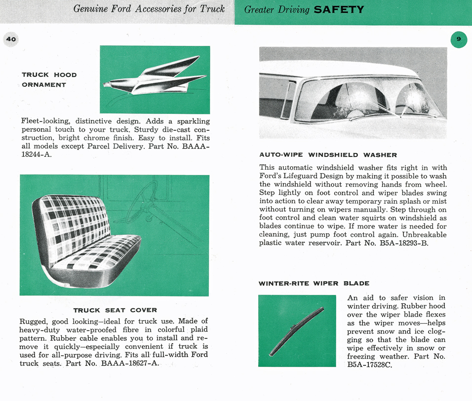 Truck Hood Ornament&nbsp;&nbsp; Truck Seat Cover&nbsp;&nbsp; Auto-Wipe Windshield Washer&nbsp;&nbsp; Winter-Rite Wiper Blade