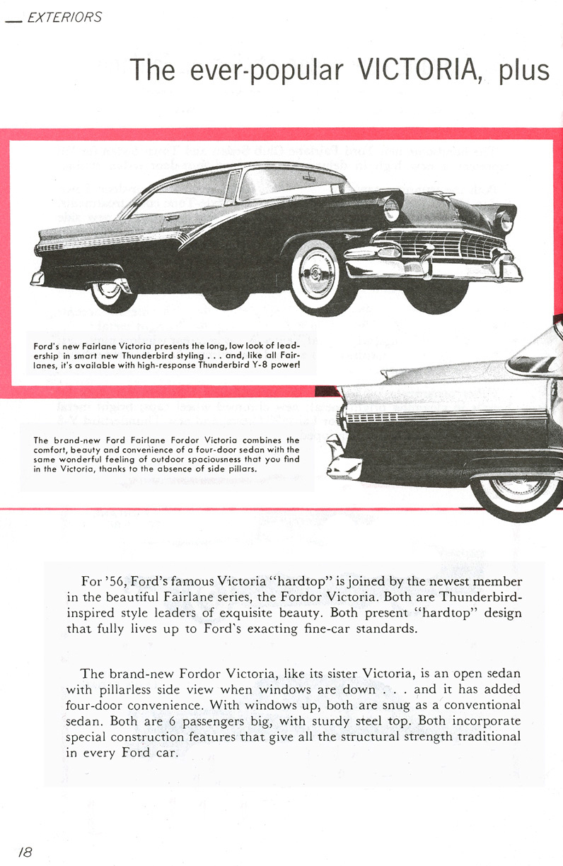 All The Facts Page 18&nbsp;&nbsp; Fairlane Victoria and Fairlane Fordor Victoria