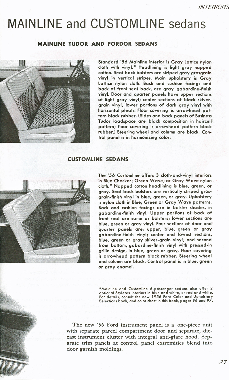 All The Facts Page 27&nbsp;&nbsp; Mainline Tudor & Fordor Sedans&nbsp;&nbsp; Customline Sedans