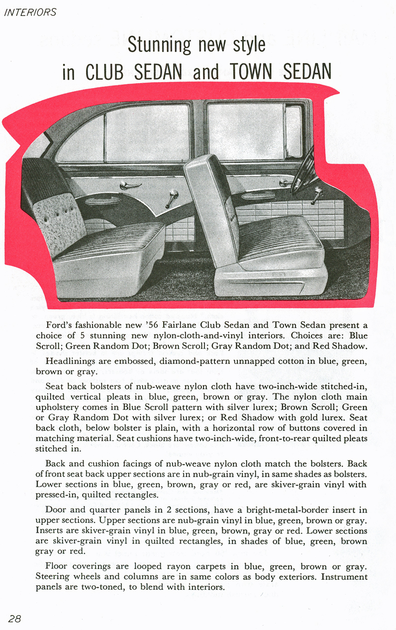 All The Facts Page 28&nbsp;&nbsp; Club Sedan & Town Sedan Interiors