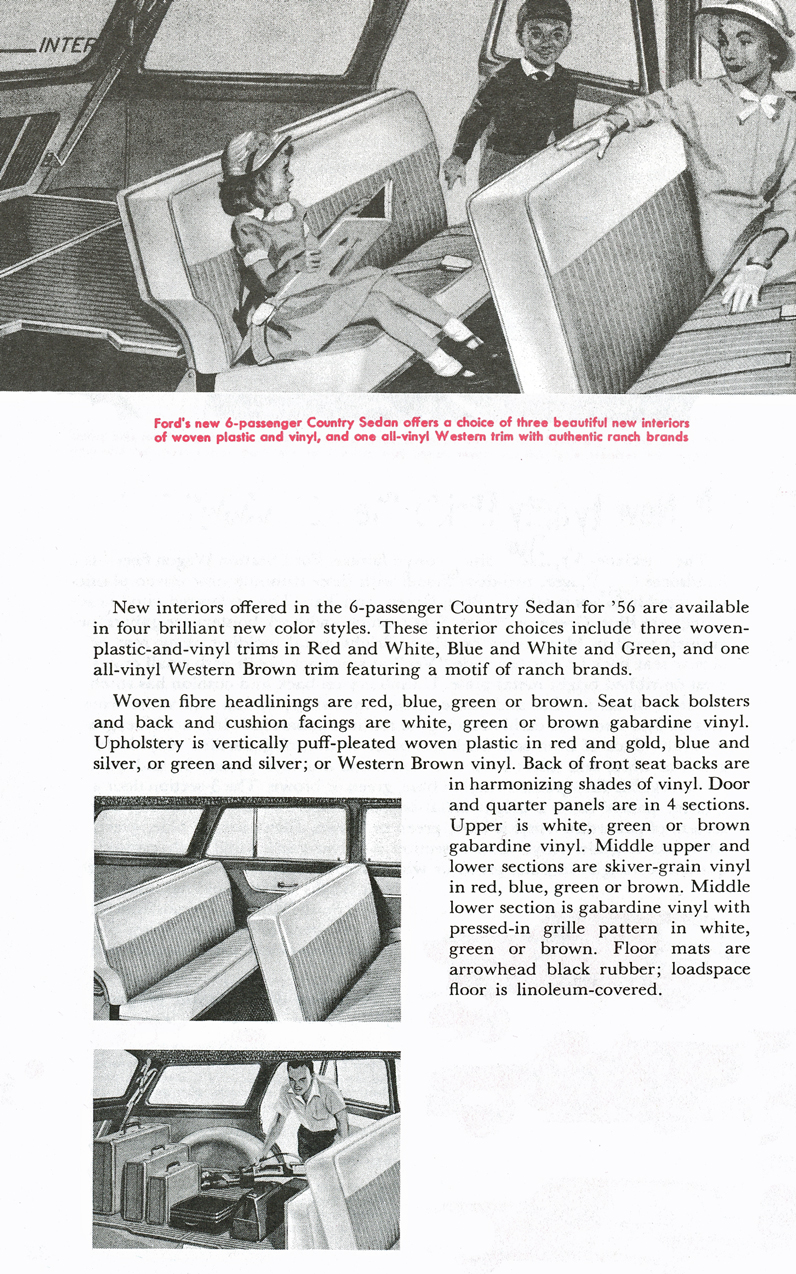 All The Facts Page 34&nbsp;&nbsp; 4-Door 6-Passenger Country Sedan Interiors