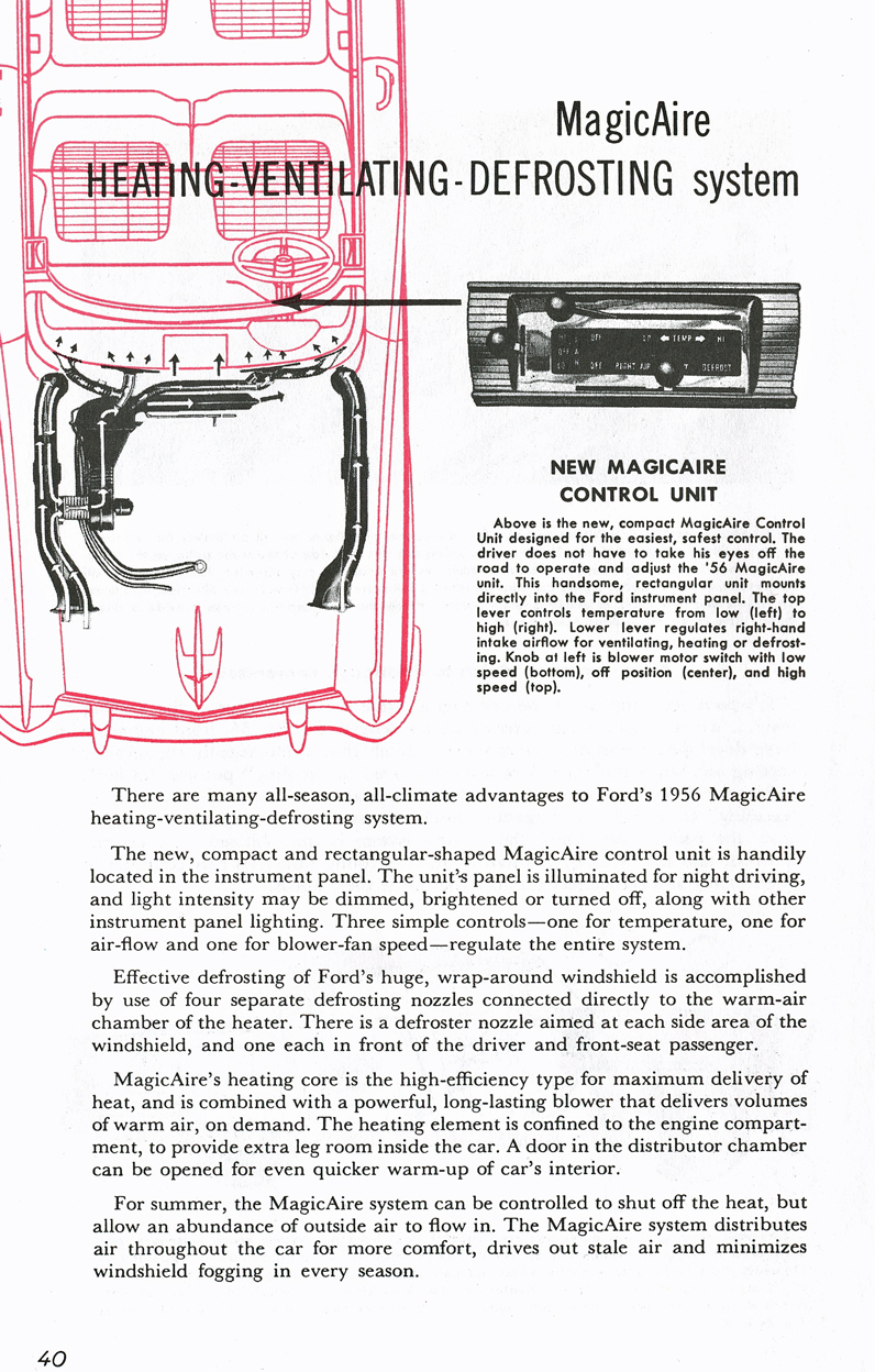 All The Facts Page 40&nbsp;&nbsp; MagicAire Heating-Ventilating-Defrosting System