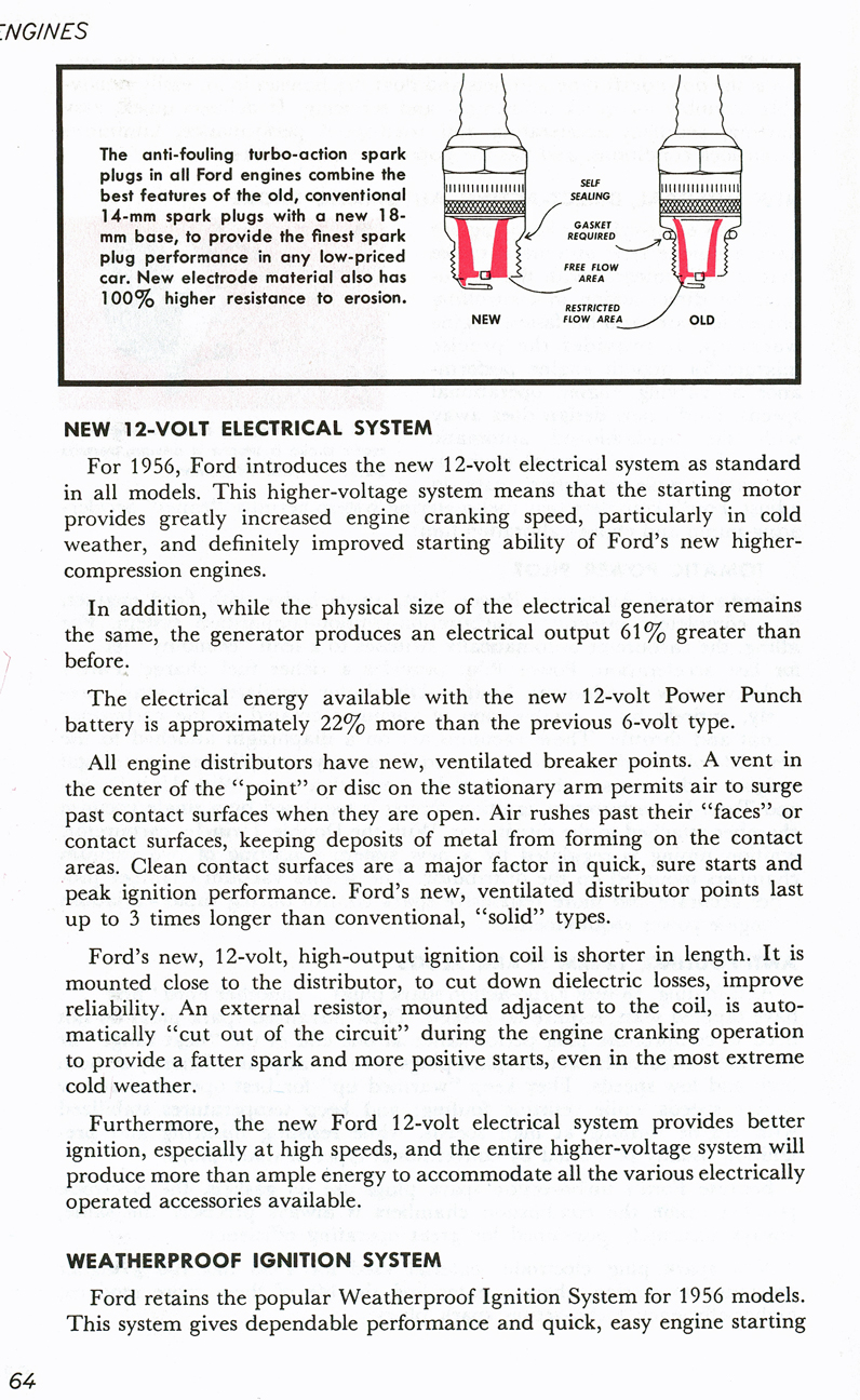 All The Facts Page 64&nbsp;&nbsp; New 12-Volt Electrical System&nbsp;&nbsp; Weatherproof Ignition System