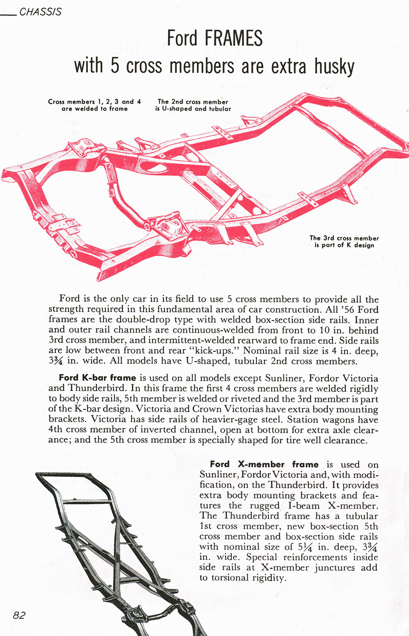 All The Facts Page 82&nbsp;&nbsp; Ford K-Bar Frame&nbsp;&nbsp; Ford X-Member Frame