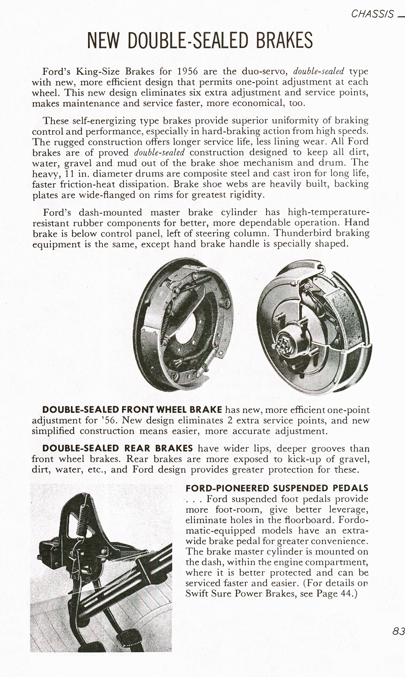 All The Facts Page 83&nbsp;&nbsp; Double-Sealed Brakes&nbsp;&nbsp; Ford-Pioneered Suspended Pedals