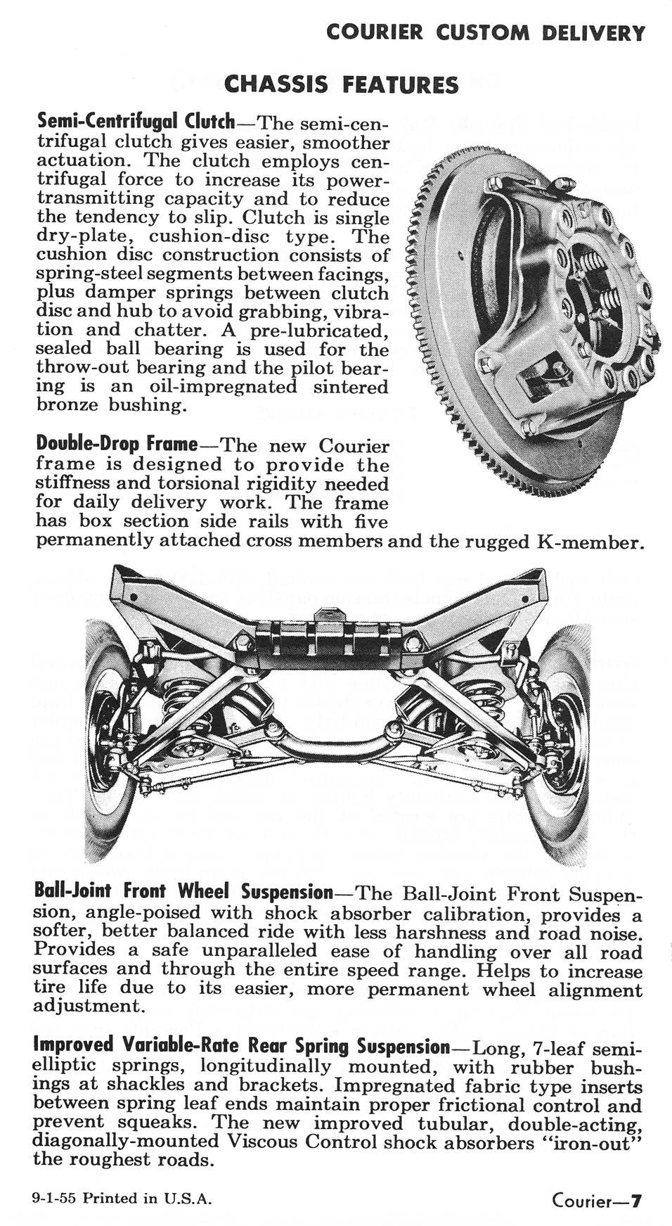 1956 Ford Courier (Sedan Delivery) - Chassis Features page 1 of 2