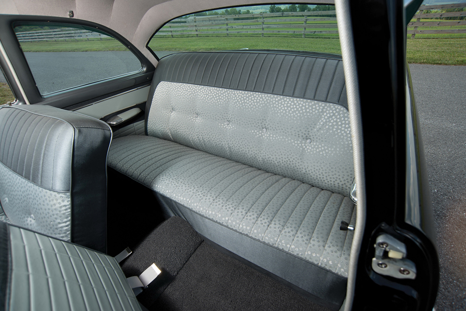 1956 Ford Fairlane Club Sedan&nbsp;&nbsp; L-code Dark Gray Cloth & Med Gray Cloth int trim upholstery