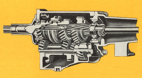 Conventional Drive -  manual 3-speed transmission