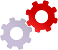 two gears spinning