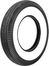 6.70 x 15" bias 4-ply white sidewall tire