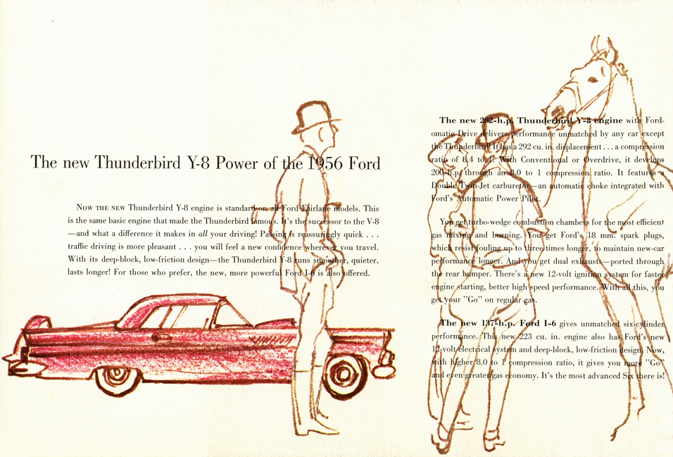 the new Thunderbird Y-8 Power of the 1956 Ford