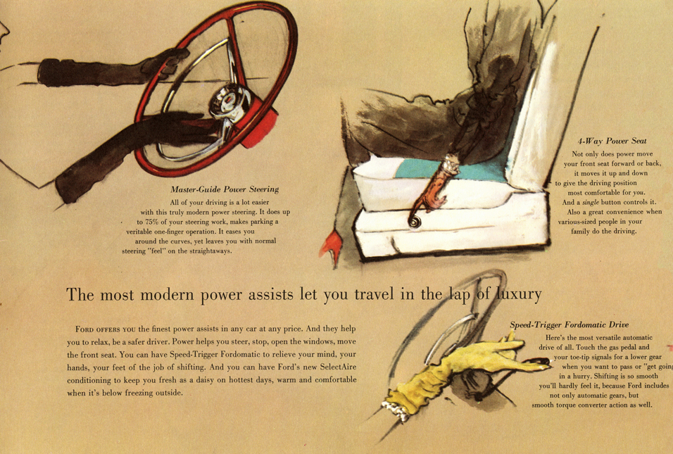 Master-Guide Power Steering&nbsp;&nbsp; 4-Way Power Seat&nbsp;&nbsp; Speed-Trigger Fordomatic Drive