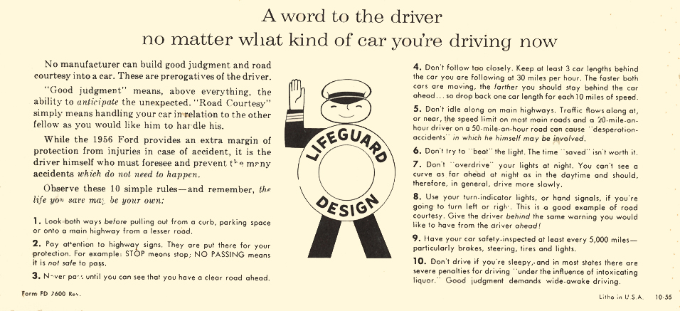 A word to the driver . . .