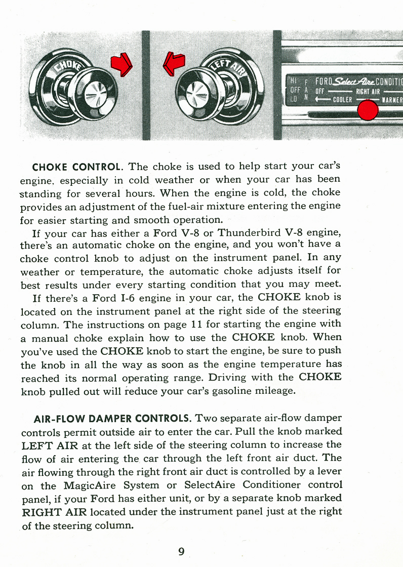 Choke Control&nbsp;&nbsp; Air-Flow Damper Controls