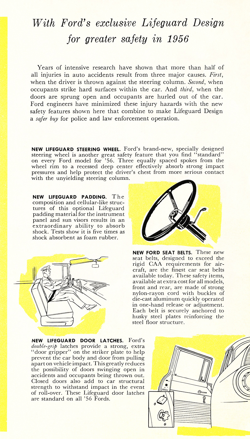 1956 Ford Police Car Brochure - Lifeguard Design