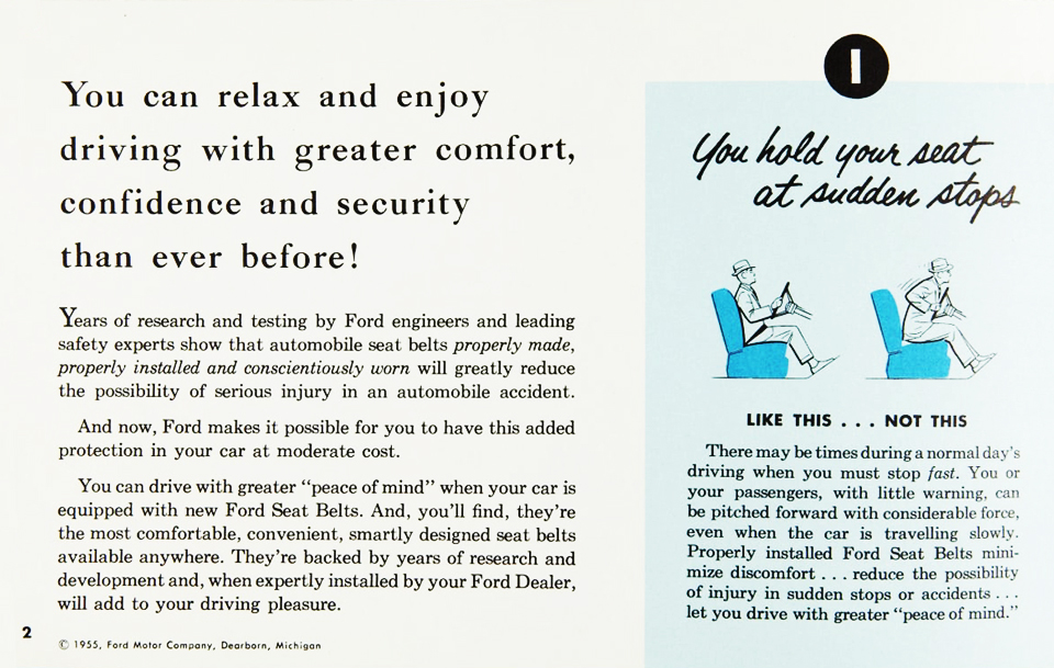 New Ford Seat Belts Brochure&nbsp; page 2