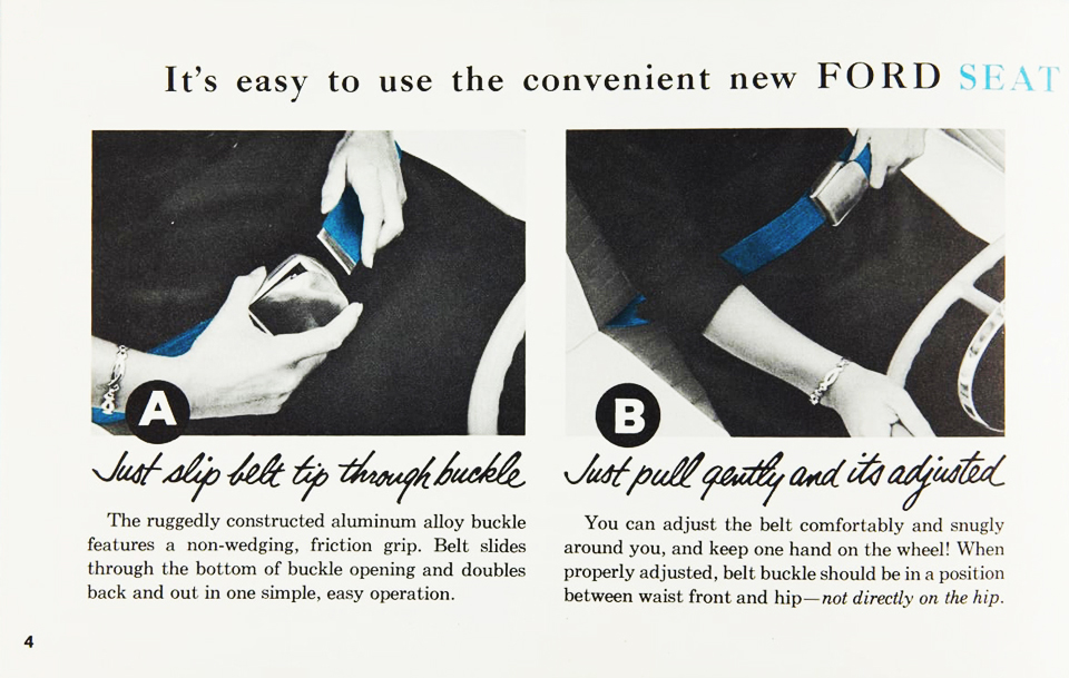 New Ford Seat Belts Brochure&nbsp; page 4
