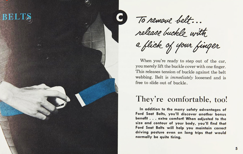 New Ford Seat Belts Brochure&nbsp; page 5