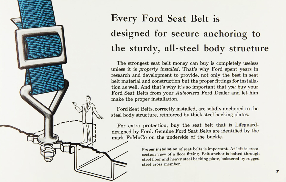 New Ford Seat Belts Brochure&nbsp; page 7