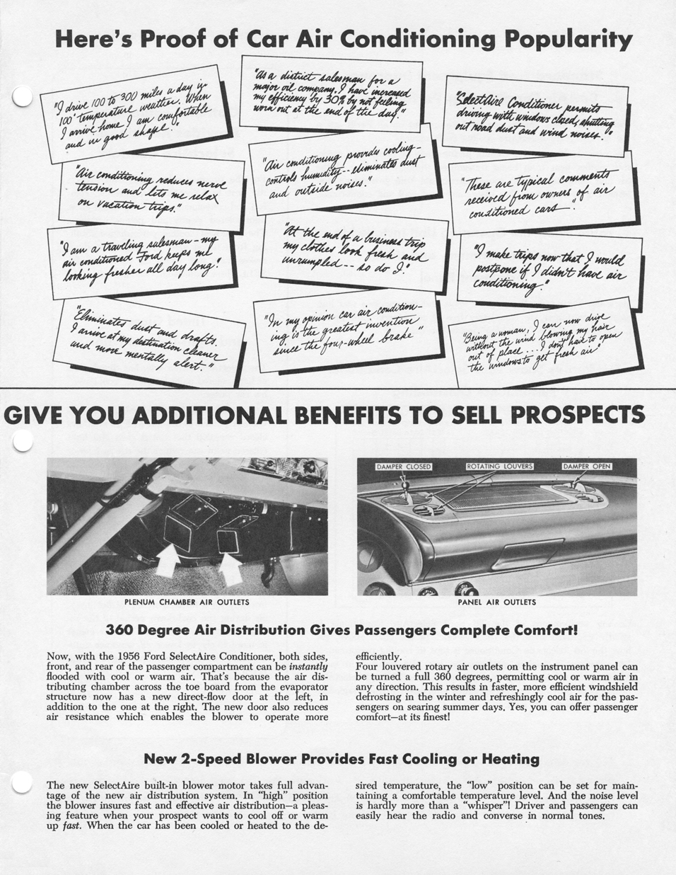 1956 Ford SelecAire Conditioner Product & Merchandising Info For Ford Salesmen&nbsp; page 3