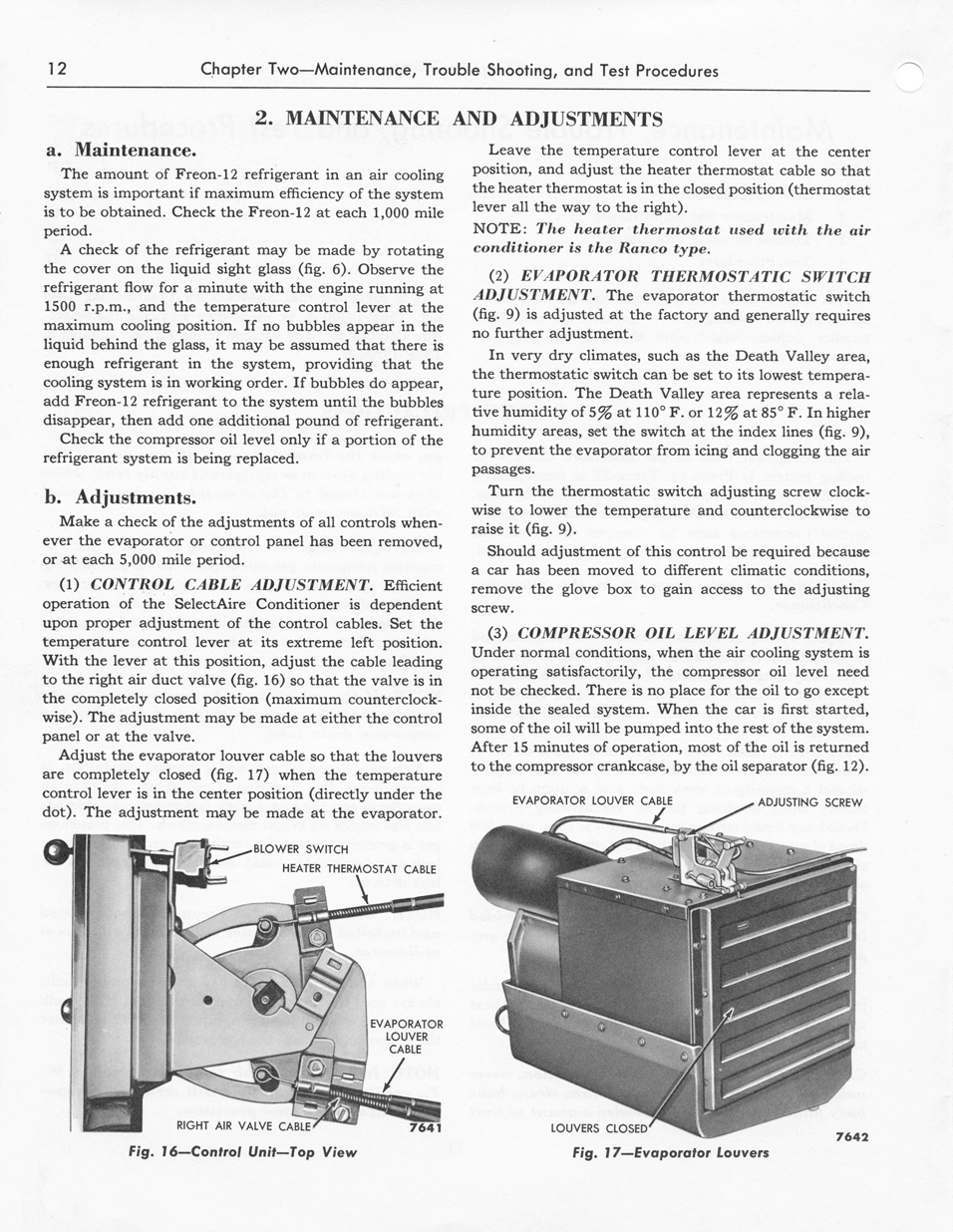 1956 Ford Car Air Conditioning Shop Manual&nbsp; page 12 - "SelectAire Conditioner"