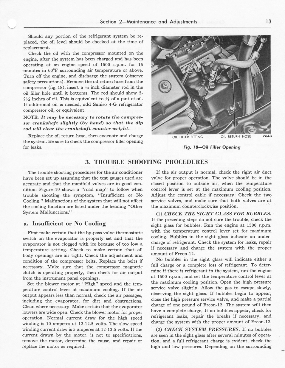 1956 Ford Car Air Conditioning Shop Manual&nbsp; page 13 - "SelectAire Conditioner"