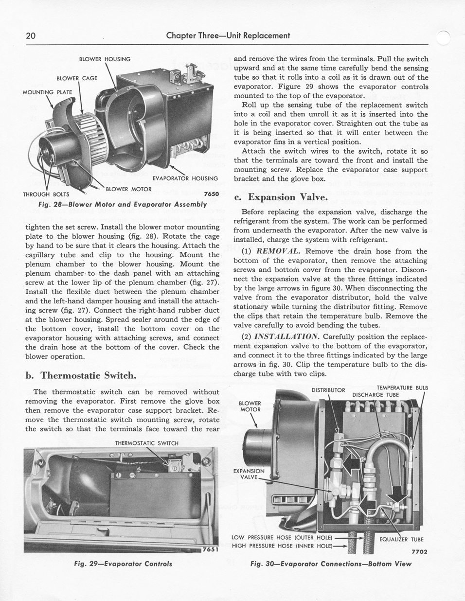 1956 Ford Car Air Conditioning Shop Manual&nbsp; page 20 - "SelectAire Conditioner"