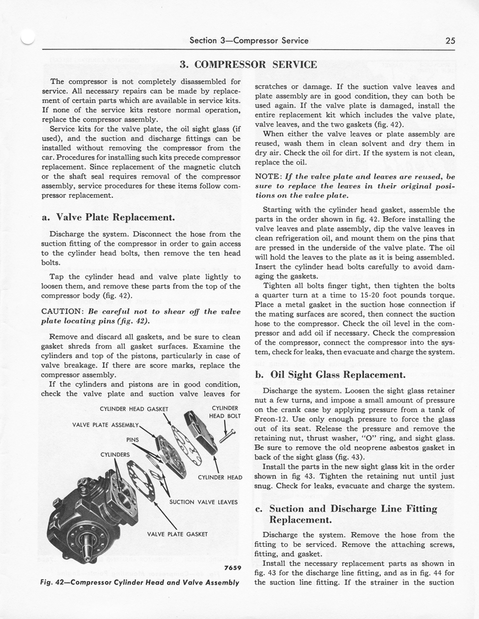 1956 Ford Car Air Conditioning Shop Manual&nbsp; page 25 - "SelectAire Conditioner"