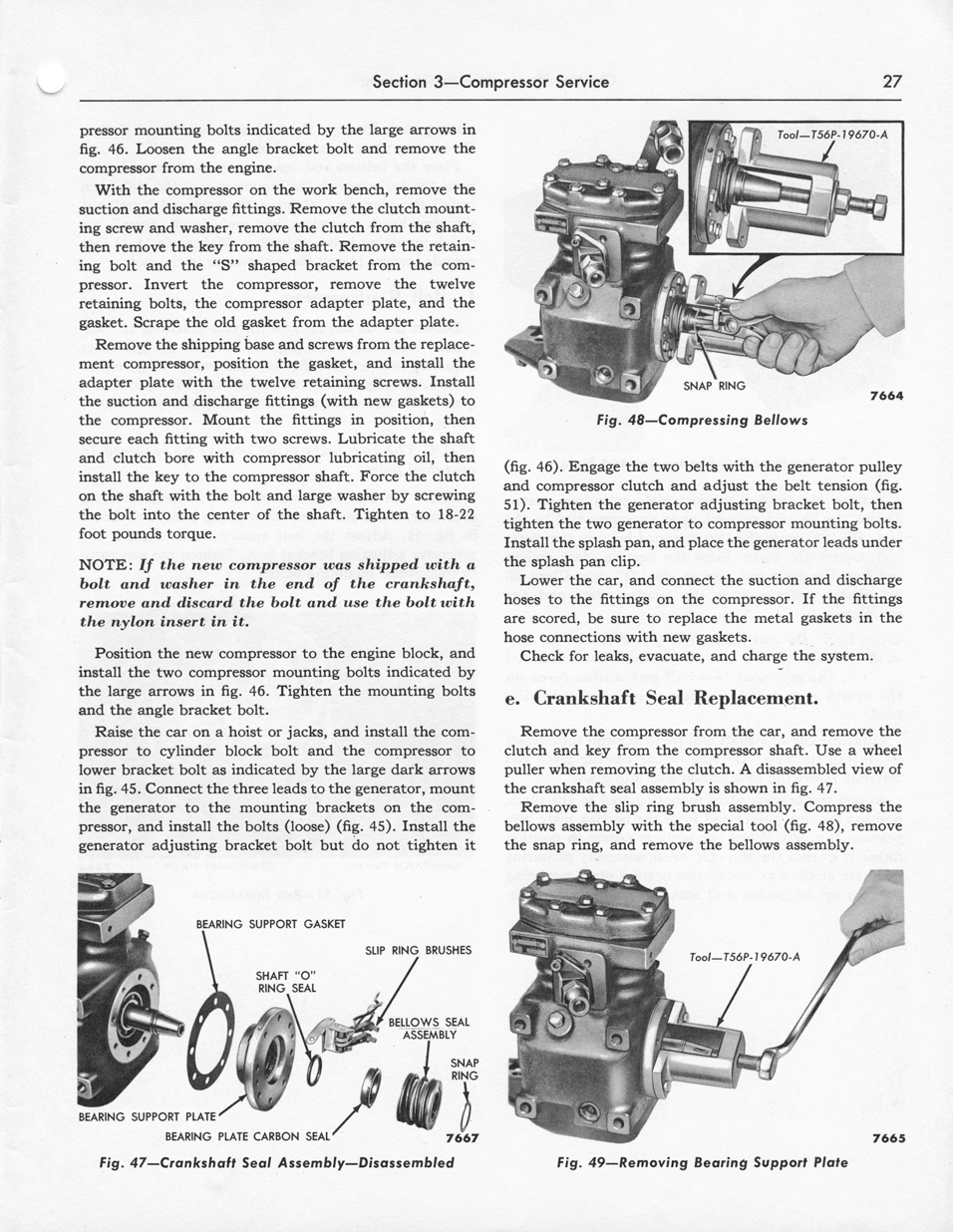 1956 Ford Car Air Conditioning Shop Manual&nbsp; page 27 - "SelectAire Conditioner"