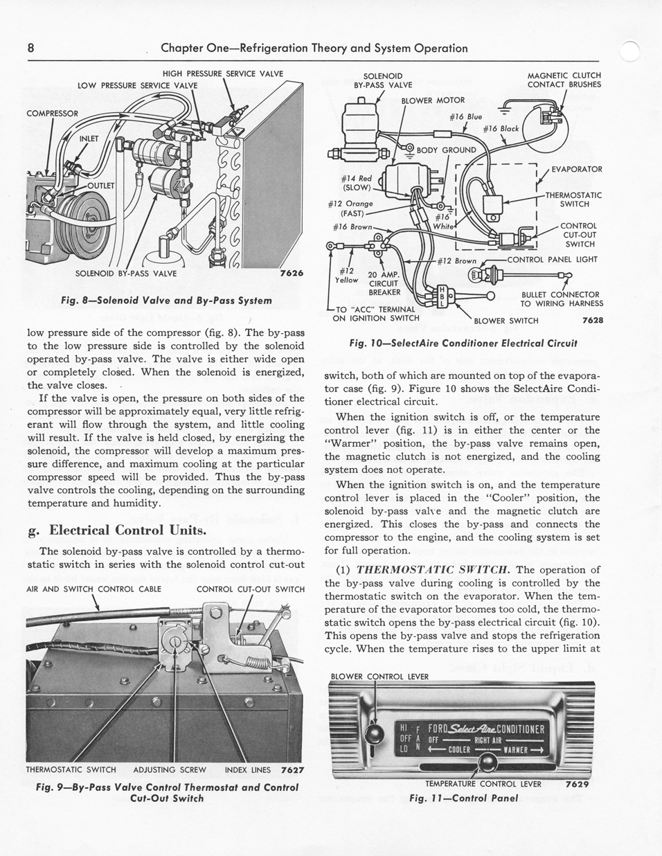 1956 Ford Car Air Conditioning Shop Manual&nbsp; page 8 - "SelectAire Conditioner"