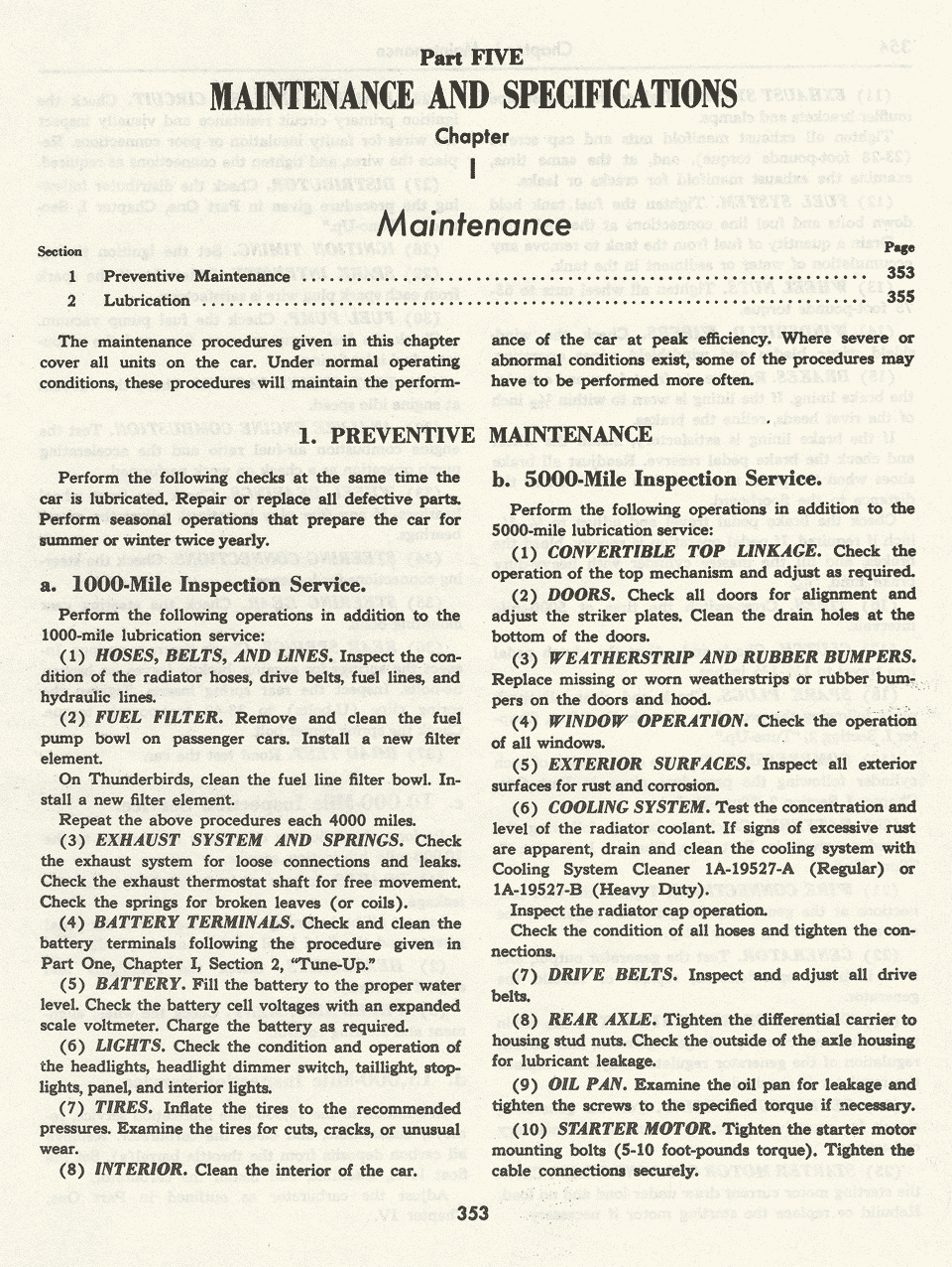 1956 Ford Shop Manual Maintenance Page 353