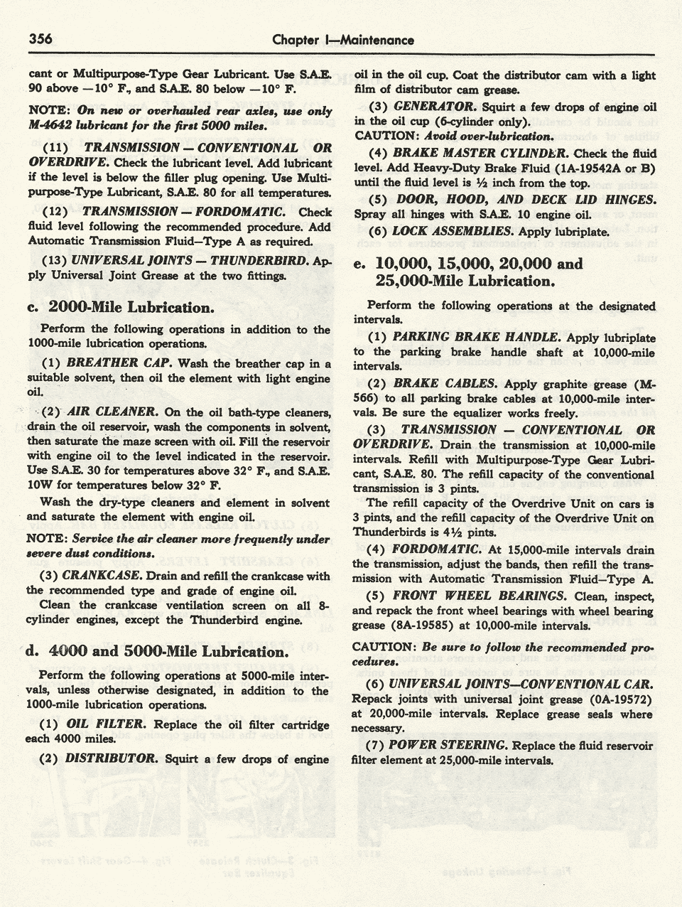 1956 Ford Shop Manual Maintenance Page 356