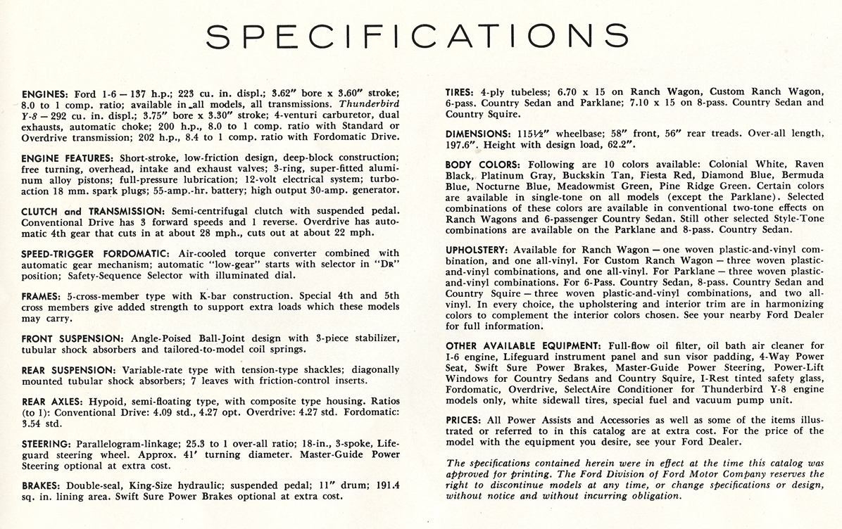 Specifications