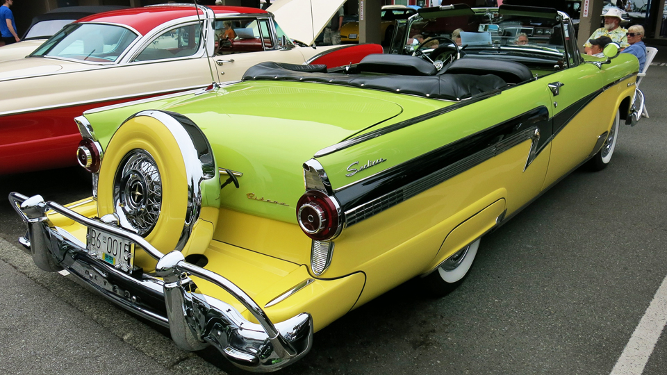 1956 Meteor Rideau Sunliner&nbsp; top down&nbsp; right rear
