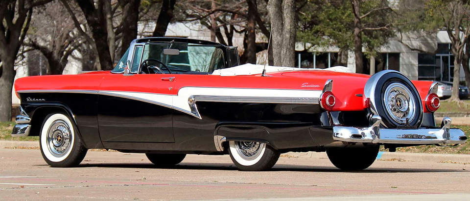 1956 Meteor Rideau Sunliner&nbsp; top down&nbsp; left rear