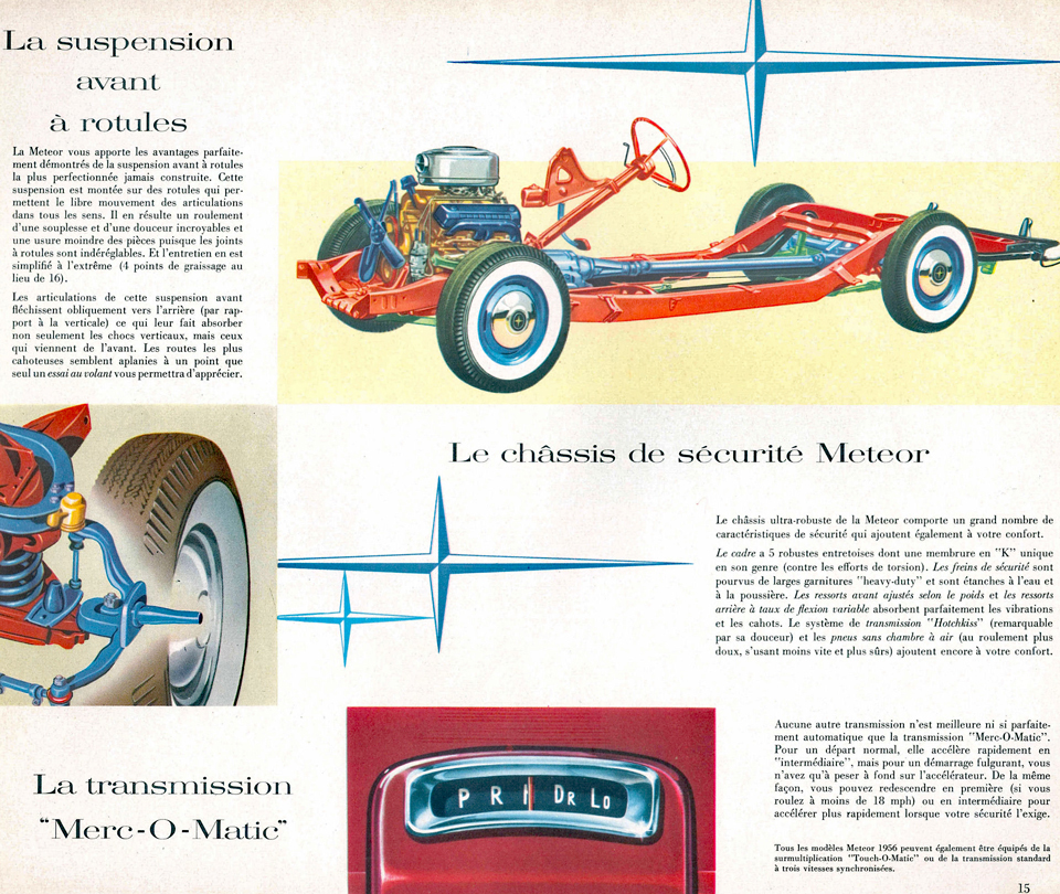 1956 Meteor&nbsp;&nbsp; Meteor Niagara&nbsp;&nbsp; Meteor Rideau features & accessories