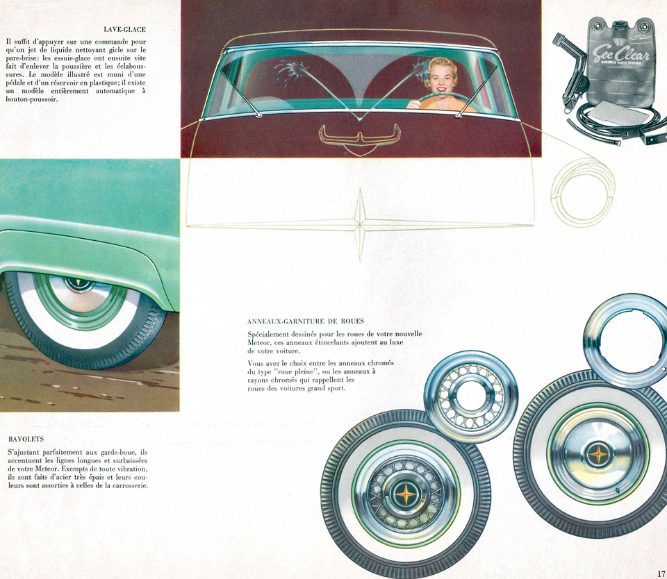 1956 Meteor&nbsp;&nbsp; Meteor Niagara&nbsp;&nbsp; Meteor Rideau features & accessories
