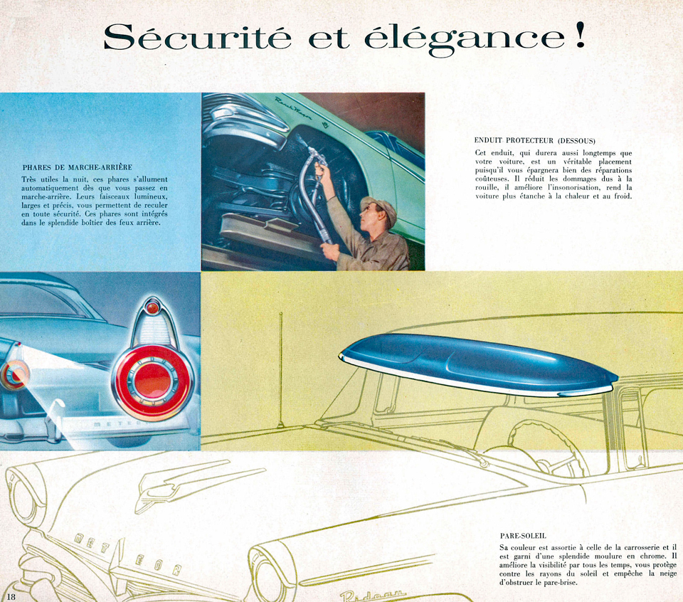 1956 Meteor&nbsp;&nbsp; Meteor Niagara&nbsp;&nbsp; Meteor Rideau features & accessories