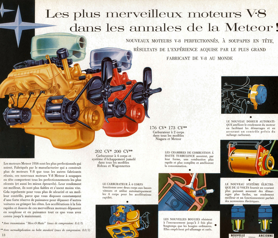 1956 Meteor&nbsp;&nbsp; Meteor Niagara&nbsp;&nbsp; Meteor Rideau V-8 Engines