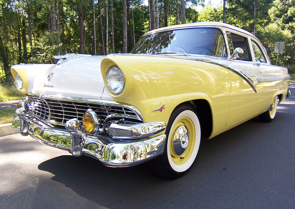 1956 Ford Fairlane Club Sedan close-up