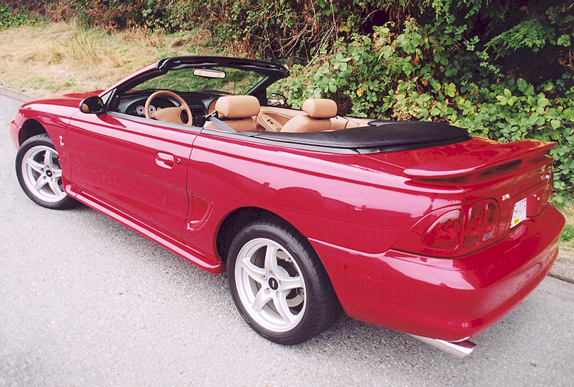 1998 Ford Mustang SVT Cobra Convertibl rear top down