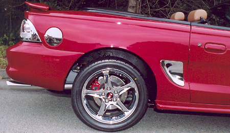 1998 Ford Mustang SVT Cobra Convertible with chrome wheels and trim