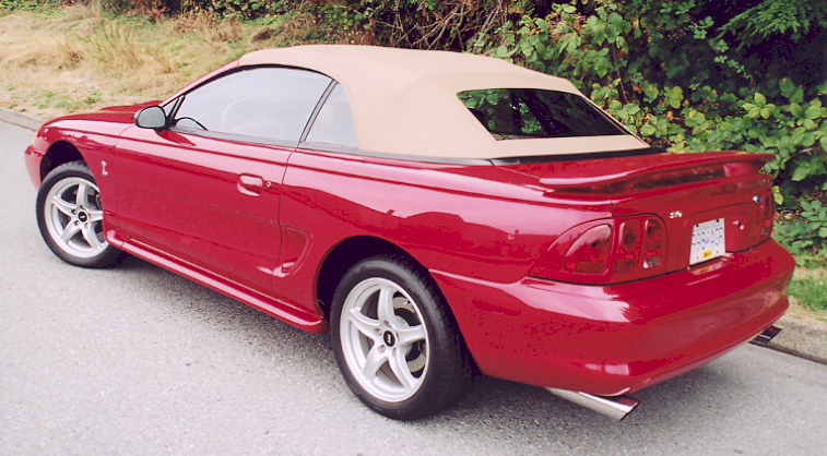 1998 Ford Mustang SVT Cobra Convertible rear top up