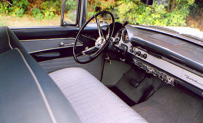 1956 Ford Fairlane Club Sedan&nbsp; L-code Dark/Med Gray nylon cloth upholstery